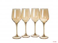 Миниатюра: Набор бокалов 4шт 270мл стекло для вина Золотой мед (2)