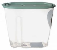 Миниатюра: Емкость для сыпучих продуктов пласт. 1,5л (90*195*170мм), прямоугольная, цвет крышки фисташка