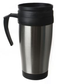 Миниатюра: Термокружка нерж. 400мл, пласт. крышка