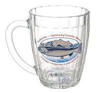 Миниатюра: Кружка для пива 500мл стекло Ностальгия На рыбалке (6)@
