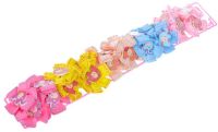 Миниатюра: Резинка для волос Цветок с фигуркой набор 10шт@