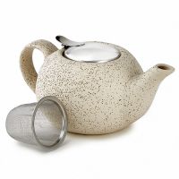 Миниатюра: Чайник заварочный керамика 750мл, нерж. фильтр бежевый