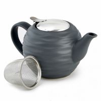 Миниатюра: Чайник заварочный керамика 800мл, нерж. фильтр серый