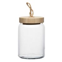 Миниатюра: Банка 860мл с бамбук крышкой ВУДИ стекло