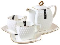 Миниатюра: Набор чайный 4пр 240мл квадр Снежная королева