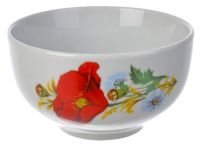 Миниатюра: Пиала фарфор 330мл Маки красные (12)