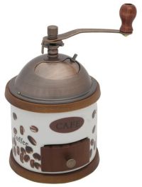 Миниатюра: Кофемолка ручная керамика, керамический механизм мет. ручка дер. ящичек