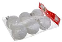 Миниатюра: Елочное украшение Шар 5см 6шт рельефный с набивкой