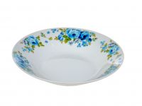Миниатюра: Тарелка суповая 20см 500мл фарфор Синие розы (72)