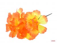 Миниатюра: Цветы искусственные Букет Гибискус 6шт 40см оранжевый@