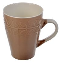 Миниатюра: Кружка 330мл керамическая с тиснением (48)