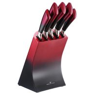 Миниатюра: Набор ножей нерж. 5пр на подставке, красно-черные "MercuryHaus "Malta" (6)