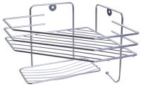 Миниатюра: Полка угловая 1- секц с мыльницей 20*20*15,5, 17*8,5см хром (6)