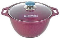 Миниатюра: Кастрюля ал. 3л (24см), ст. крышка ал. ручки а/п Kukmara Trendy style mystery (сиреневая) (3)
