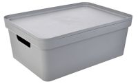 Миниатюра: Коробка для хранения пласт. 38*28*15см Фортуна серая