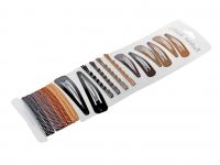 Миниатюра: Набор аксессуаров для волос (зижимы 8шт, невидимки 8шт, резинки 8шт) Черно-коричневая гамма