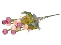 Миниатюра: Цветы искусственные Букет Огоньки 12шт 36см кремовый/пыльно-розовый DK21-4@
