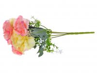 Миниатюра: Цветы искусственные Букет Гвоздика 5шт 28см кремово-розовый DP37@