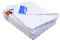 Миниатюра: Полотенце 50*70см белое, рисунок микс, 2 сорт @