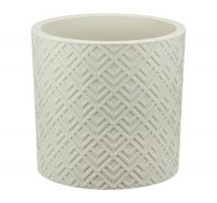 Миниатюра: Кашпо пласт. 3,4л (200*200*190мм), со вставкой ЭТНА белый ротанг