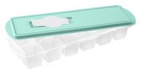 Миниатюра: Форма для льда пласт. 85*250*40мм, пласт. крышка с клапаном Кубики аквамарин