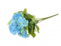 Миниатюра: Цветы искусственные Букет Гвоздика 5шт 27см голубой DP45@