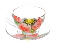 Миниатюра: Набор чайный 2пр Китайская роза стекло