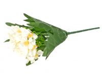 Миниатюра: Цветы искусственные Букет Гвоздика мелкая 5 веток 27см белый DK21@