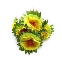 Миниатюра: Цветы искусственные Букет Астра 6шт 35см желтый@