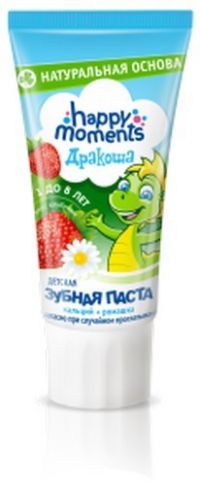 Миниатюра: Зубная паста 60мл гель Клубника Дракоша
