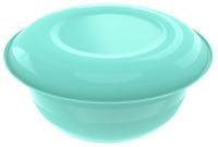 Миниатюра: Миска (салатник) пласт. 2,7л, пласт. крышка-тарелка цвет микс (30)