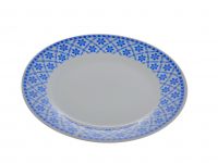 Миниатюра: Тарелка десертная 18см фарфор Синий орнамент (96)