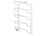 Миниатюра: Подставка для крышек настенная прямая 5 секций 32*16см белая термопластик