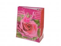 Миниатюра: Пакет (сумка) подарочный 31*26*10см, картон Розы Т9