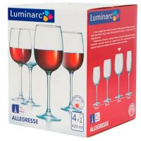 Миниатюра: Набор бокалов 4шт 420мл стекло, для вина АЛЛЕГРЕСС (4)