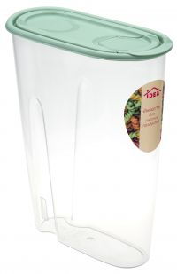 Миниатюра: Емкость для сыпучих продуктов пласт. 2,1л (90*195*235мм), прямоугольная IDEA фисташковый