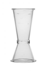 Миниатюра: Джиггер (мерный стакан) пласт. 20/40мл (d48мм, h106мм), с делениями