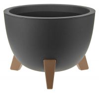 Миниатюра: Кашпо пласт. 12л (350*350*255мм), со вставкой Флориан графитовый