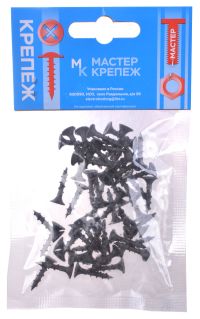 Миниатюра: Саморезы 3,5*19мм черные оксид. PH2 крупная резьба, набор 55шт