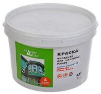 Миниатюра: Краска 2,5кг, в/д акриловая, для наружных работ, фасадная Краски Алтая супербелая (4)