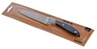 Миниатюра: Нож кухонный нерж. 12см (L22см с ручкой) (универсальный), клепаная пласт. ручка LaDina