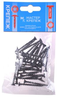 Миниатюра: Саморезы 3,5*41мм черные оксид. РН2 крупная резьба, набор 34шт