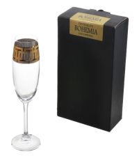 Миниатюра: Набор фужеров 2шт 220мл для шампанского XXLнабор Греческий узор золото Богемия