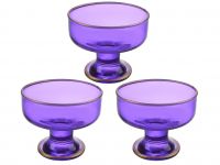 Миниатюра: Набор креманок стекло 3шт 250мл Идеал MG фиолетовый (8)