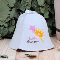 Миниатюра: Шапка для бани войлок малая Little princess