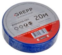 Миниатюра: Изолента ПВХ 0,15мм*16мм*20м GREPP синяя@