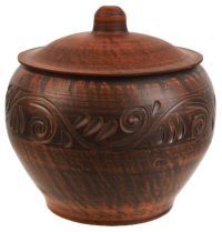 Миниатюра: Горшок для запекания (жаркого) керамика 0,7л 13*13см, Вьюнок