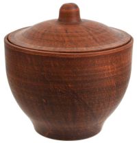 Миниатюра: Горшок для запекания (жаркого) керамика 0,6л 13*12см, Гладкая