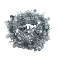 Миниатюра: Мишура 2м из фольги с дисками Серебро@