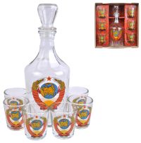 Миниатюра: Набор для вина 7пр (графин + 6 стопок) СССР (4)